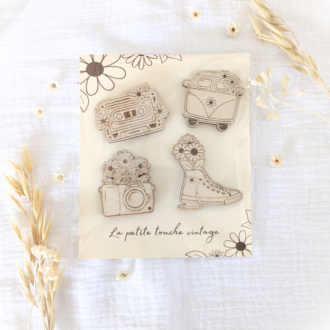 4 magnets collection vintage