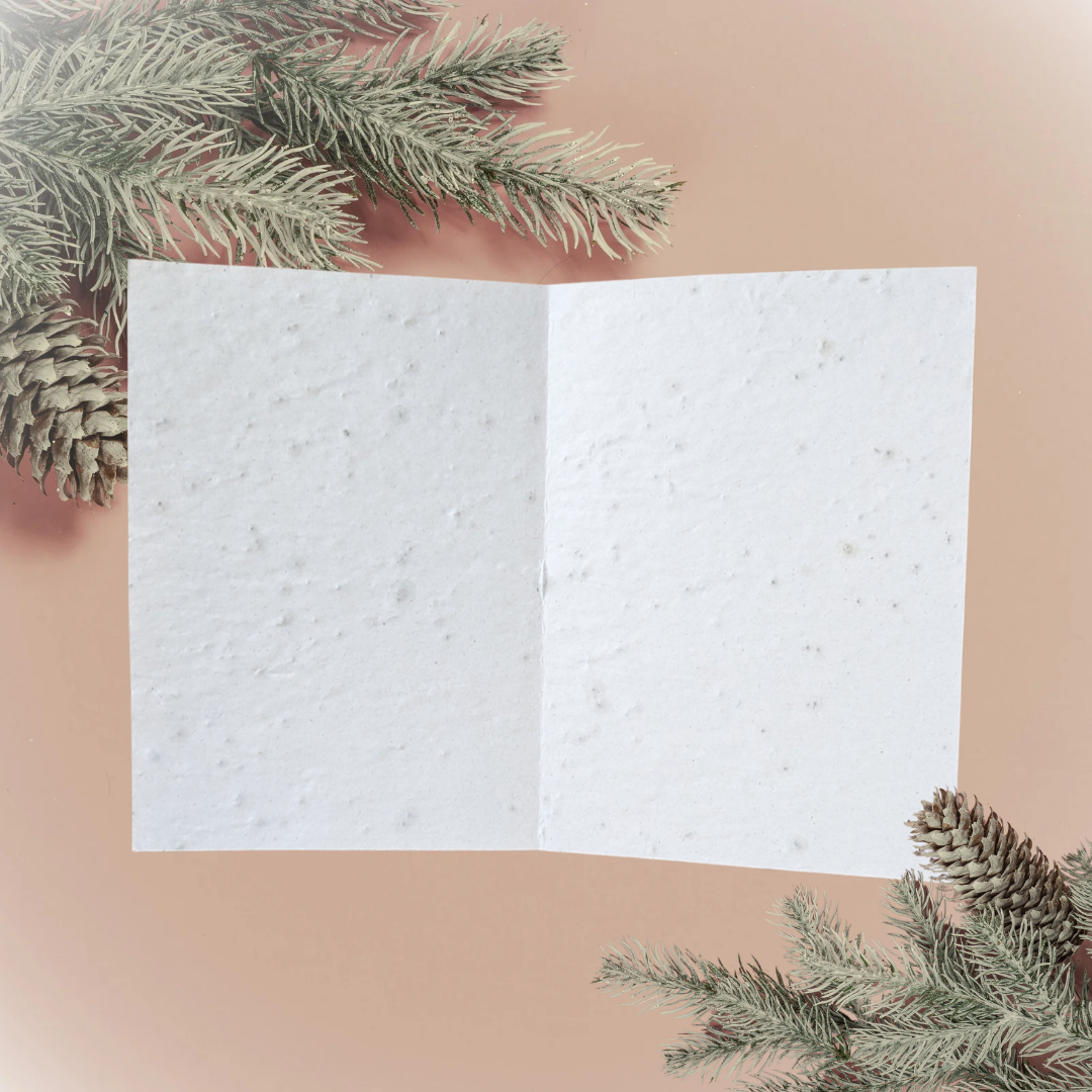 Carte à planter Joyeuses fêtes personnalisable