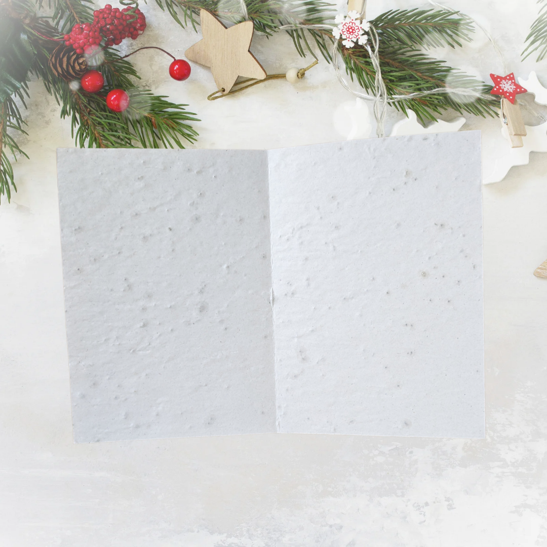 Carte à planter Joyeuses fêtes à ma super crèche personnalisable