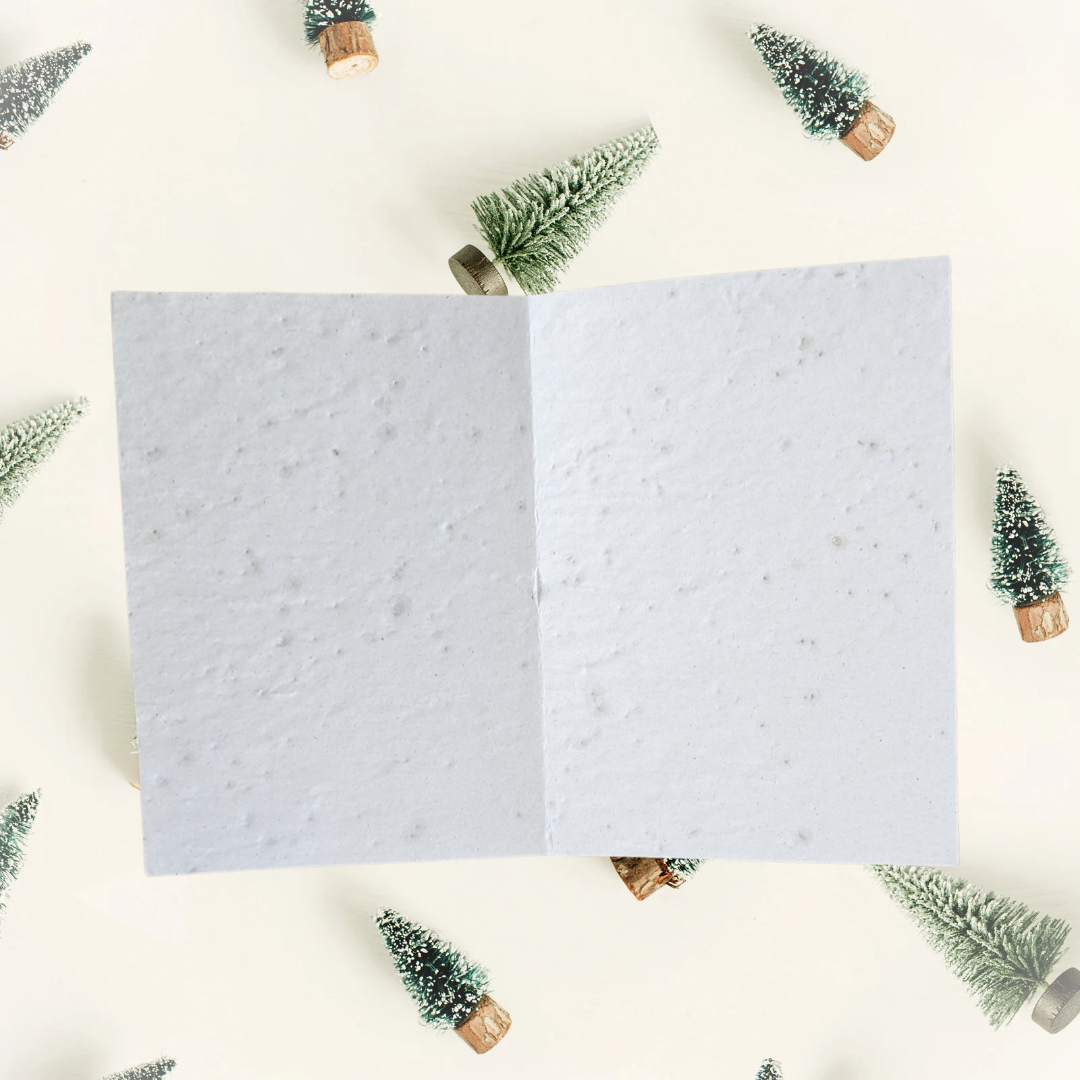 Carte à planter Joyeuses fêtes personnalisable