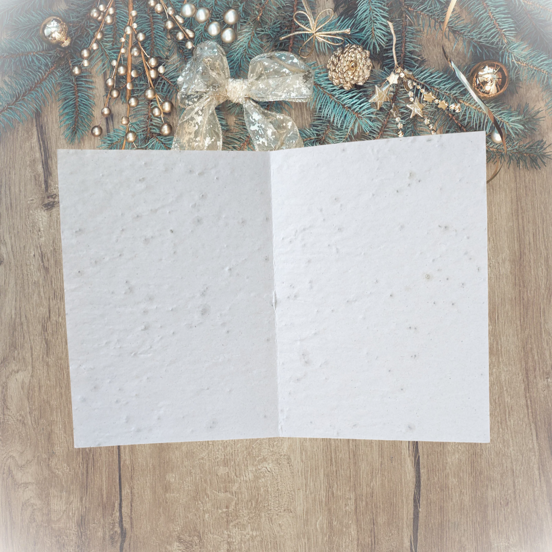 Carte à planter Joyeuses fêtes personnalisable