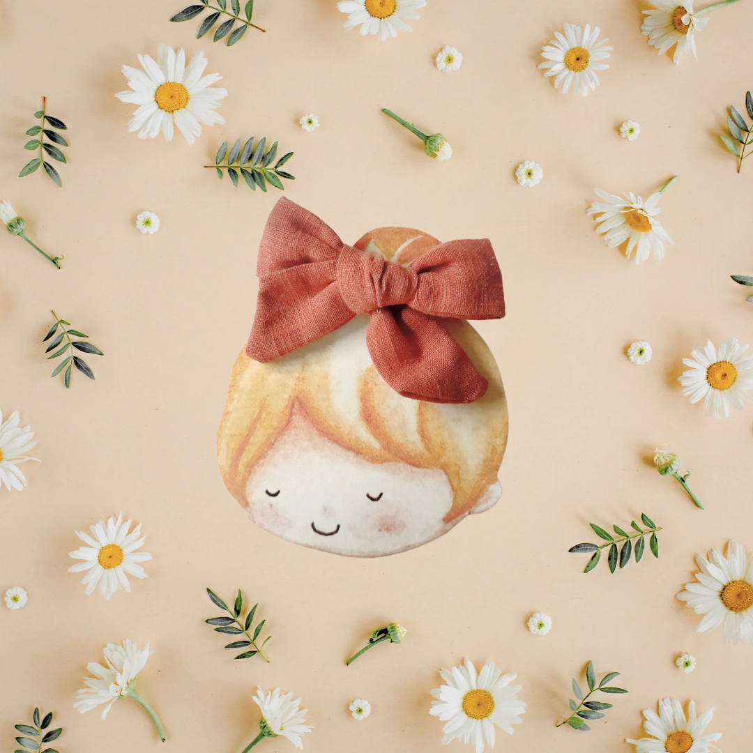 Barrette nœud brique