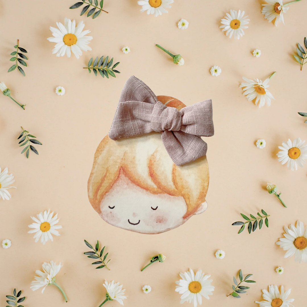 Barrette nœud lilas clair