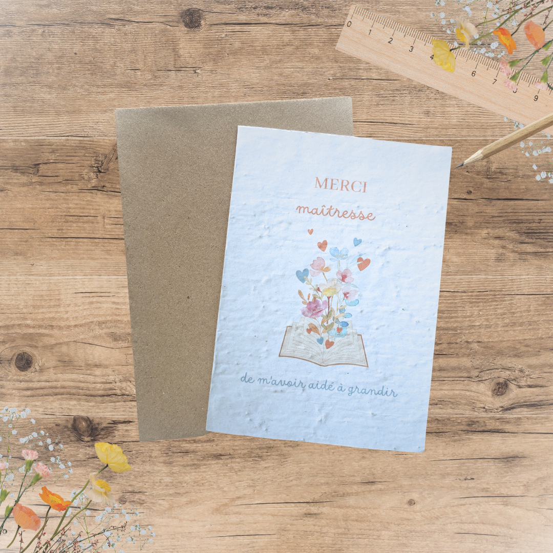 Carte à planter Maîtresse personnalisable