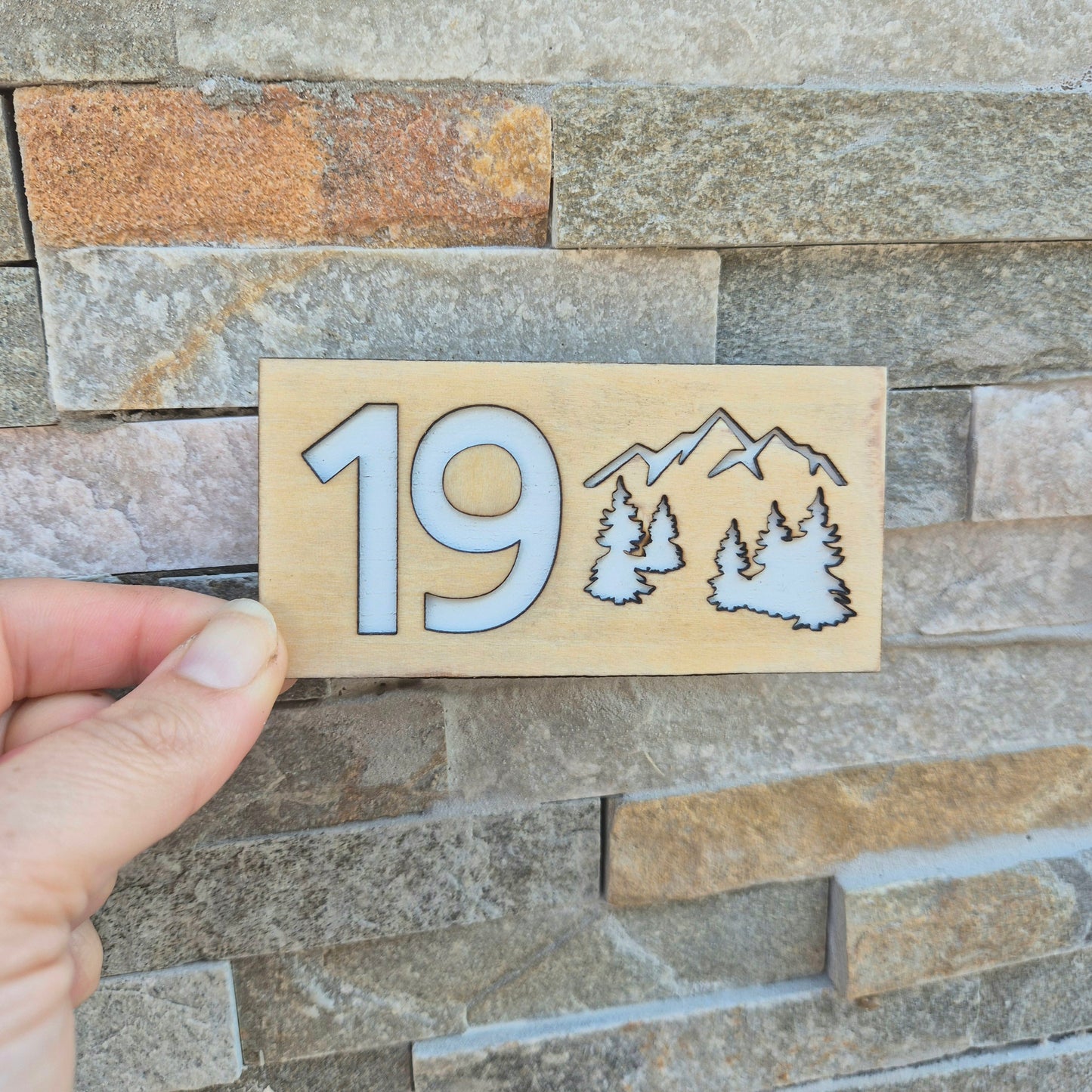 Plaque décorative numéro adresse