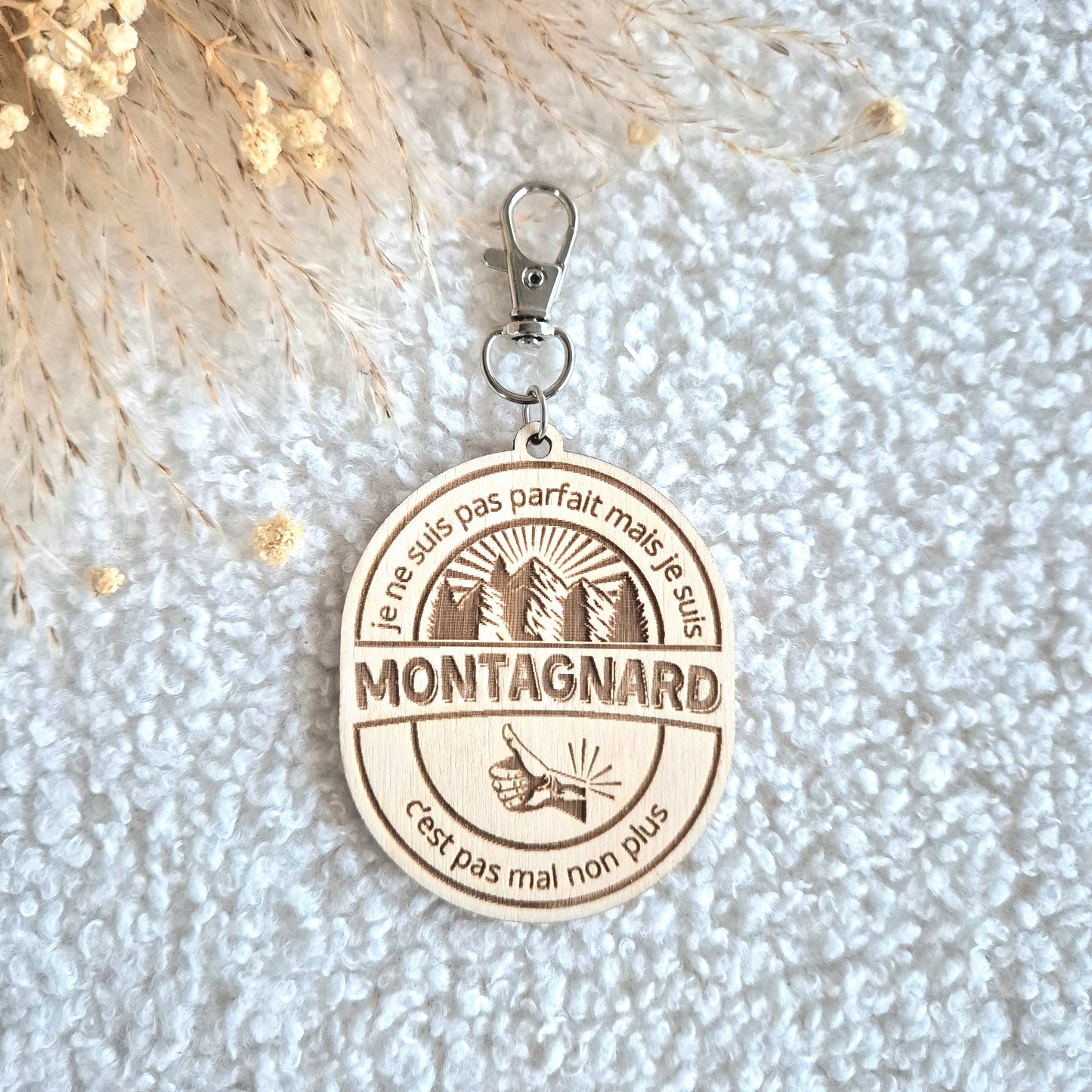 Porte-clés en bois montagnard