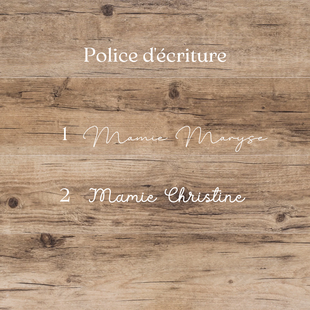 Porte-clés Mamie cœur en bois personnalisé