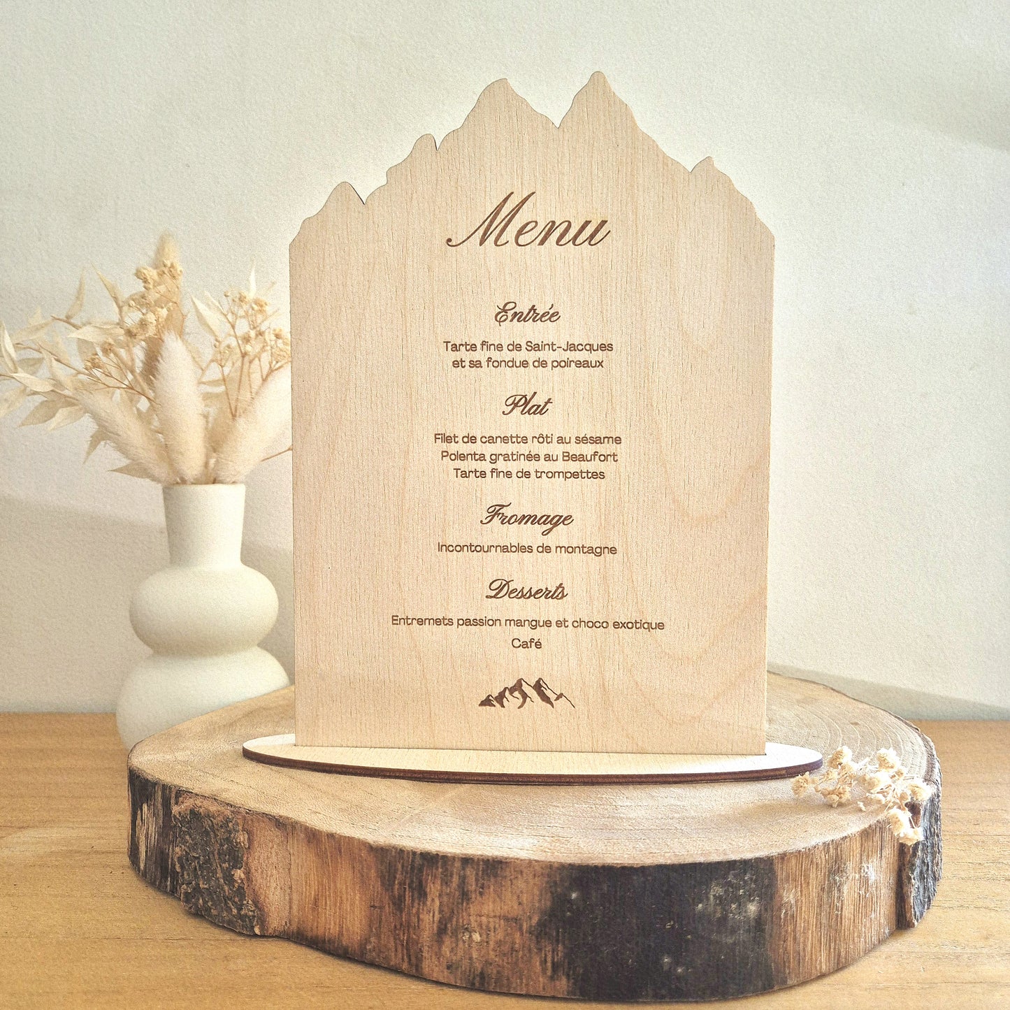 Menus en bois personnalisé