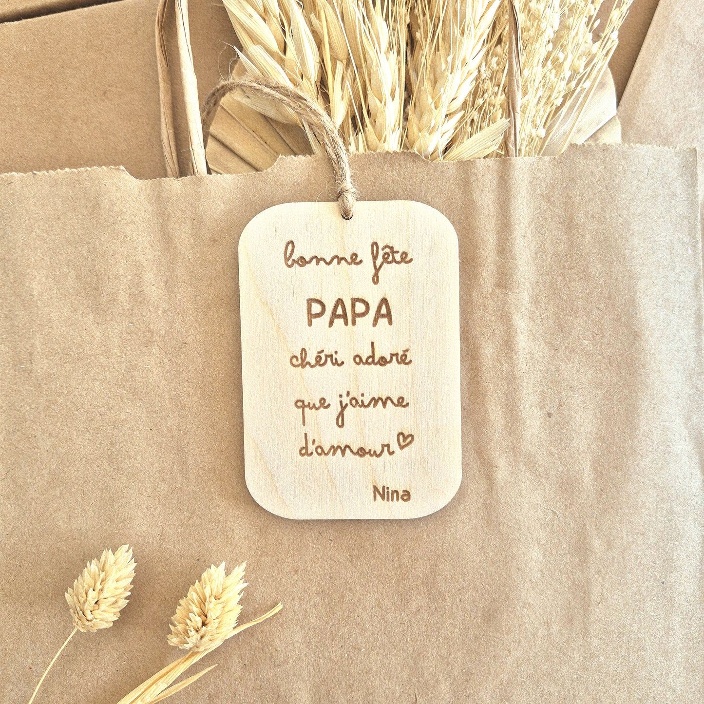 Étiquette cadeau personnalisée - Papa