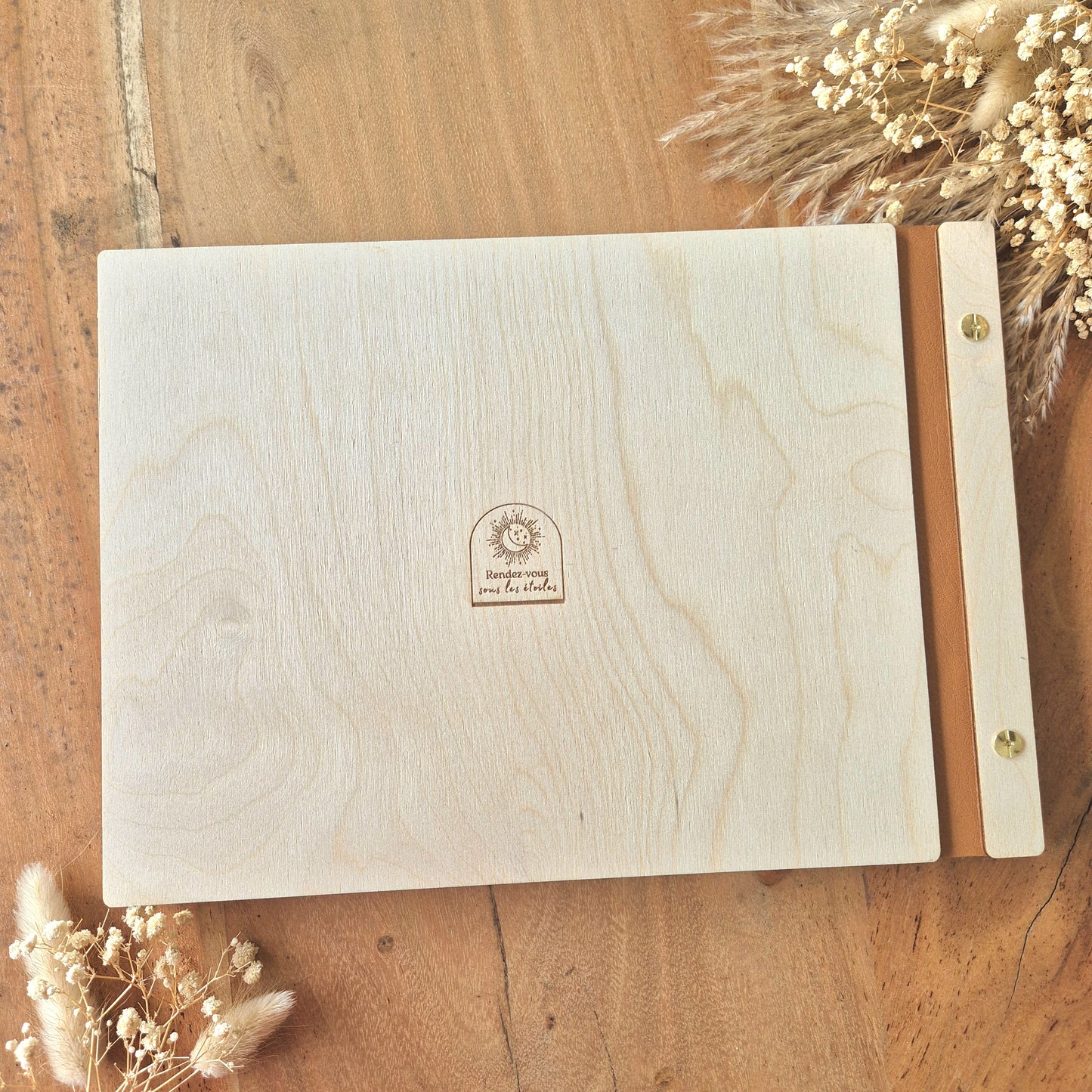 Livre d'or personnalisé sur mesure - Couronne de fleurs