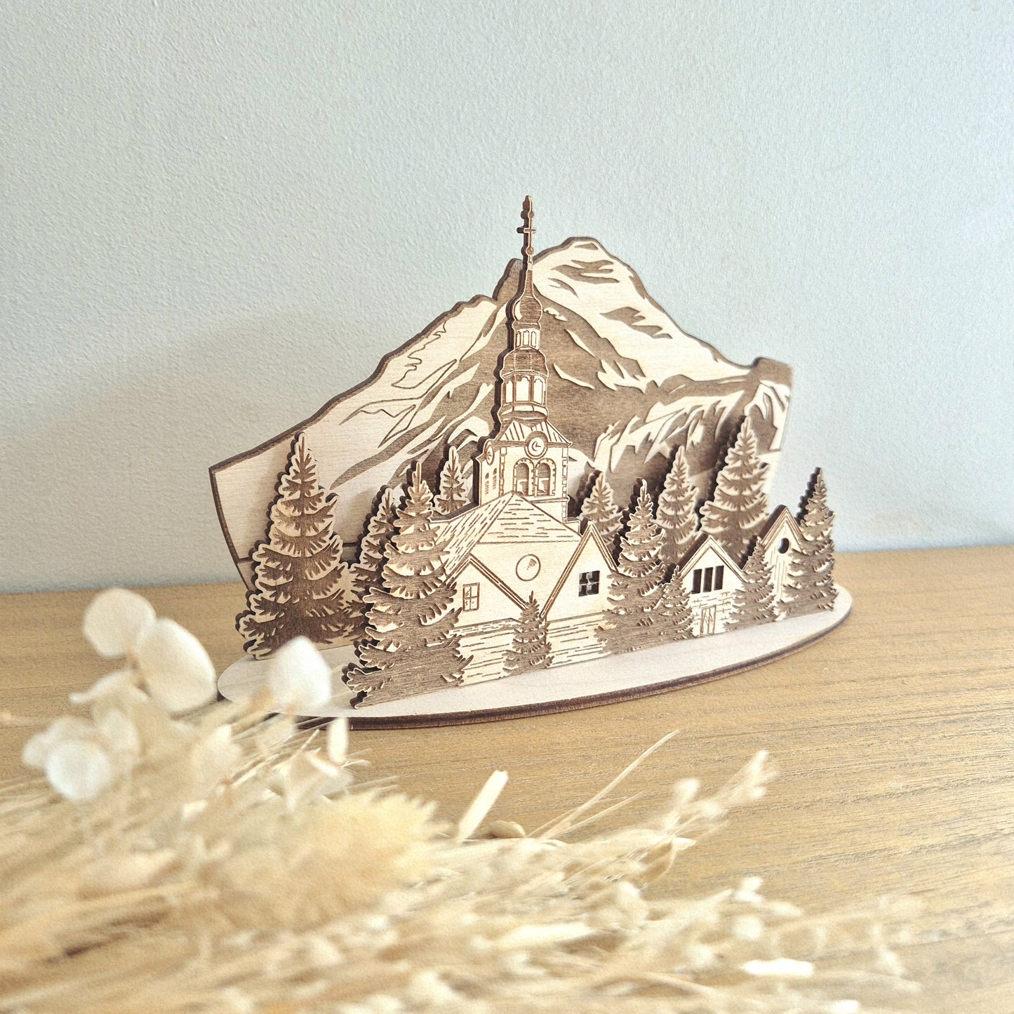 Photophore 3D village de montagne