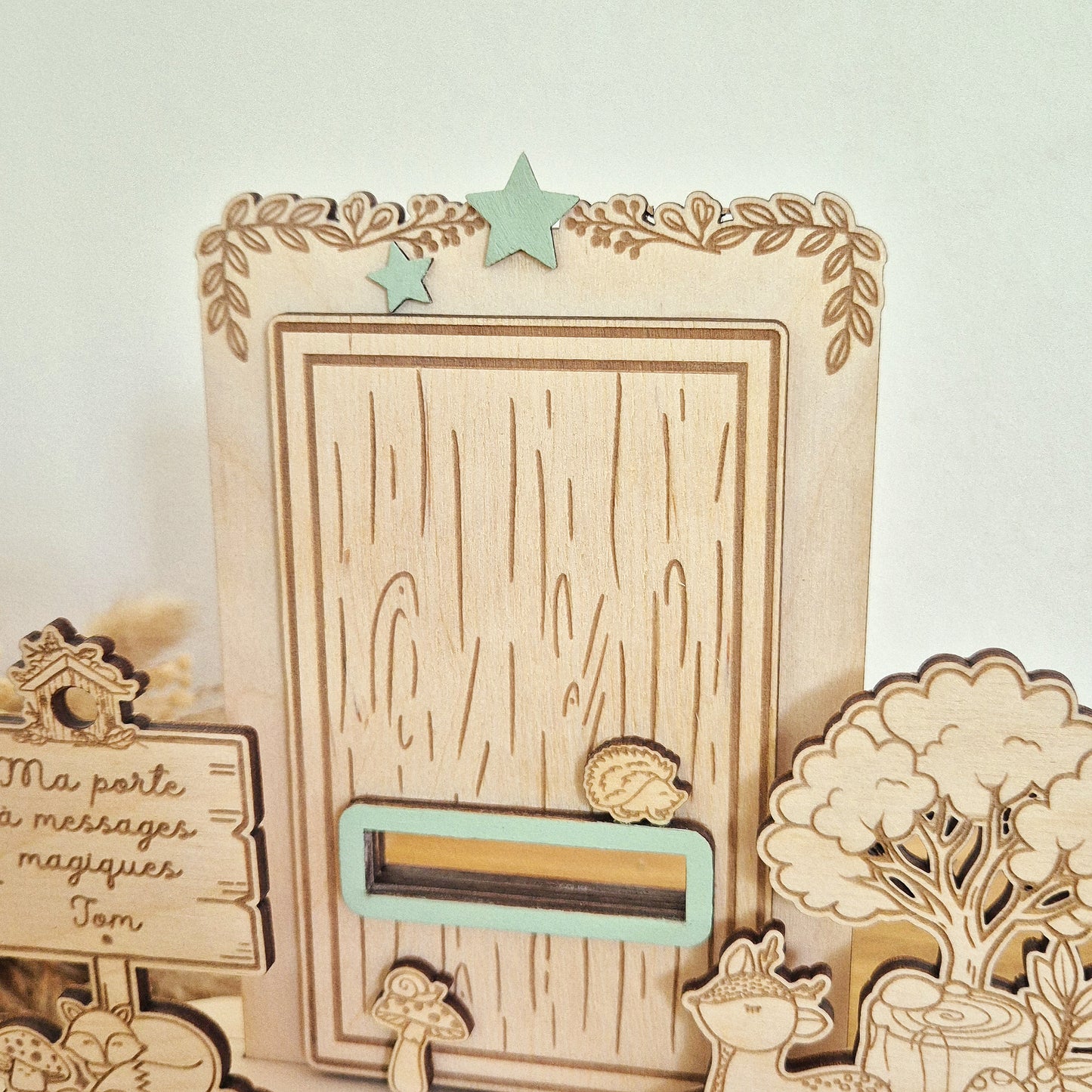 Mini porte à messages magiques personnalisée - Forêt des songes