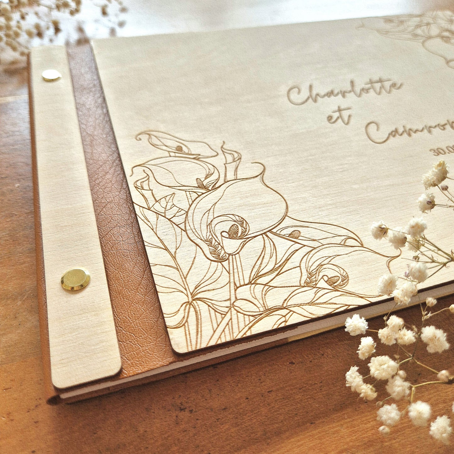 Livre d'or personnalisé sur mesure - Arums