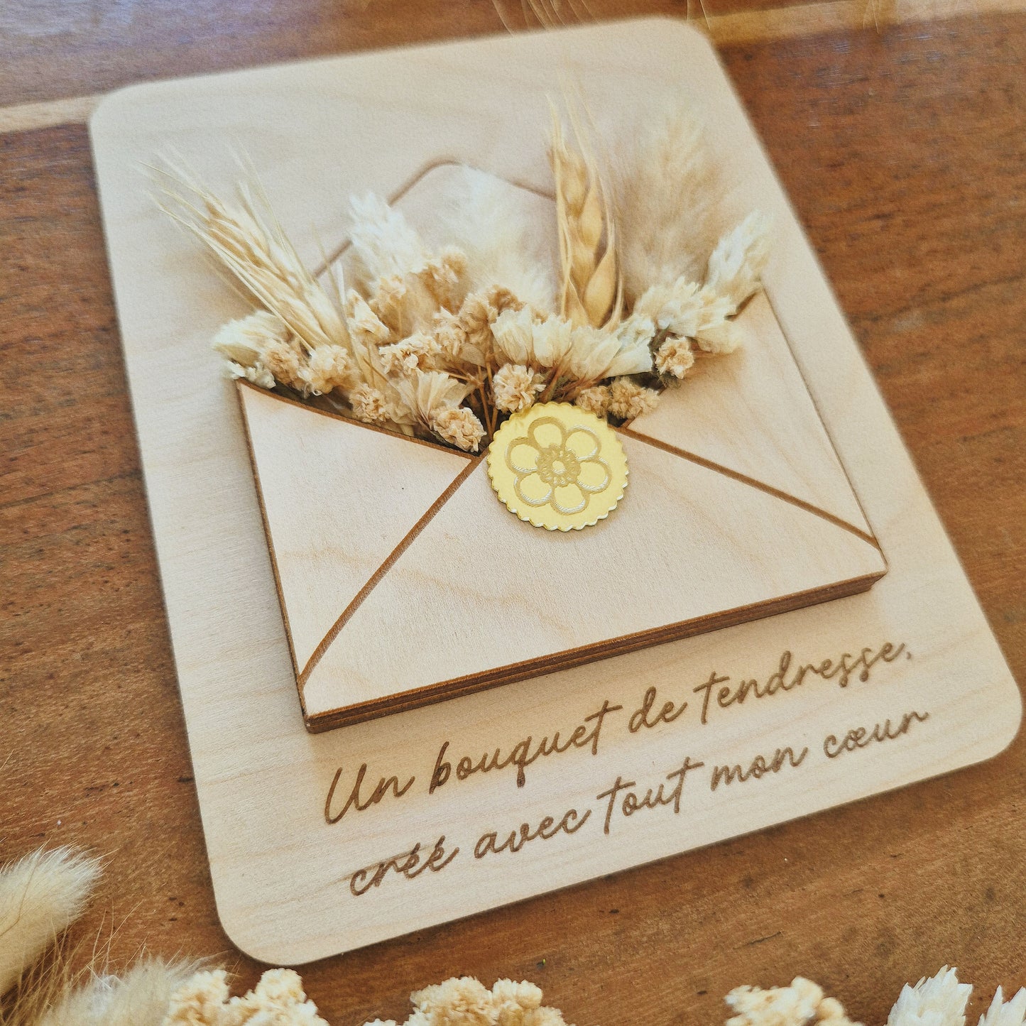 Carte fleurie - Courrier du cœur