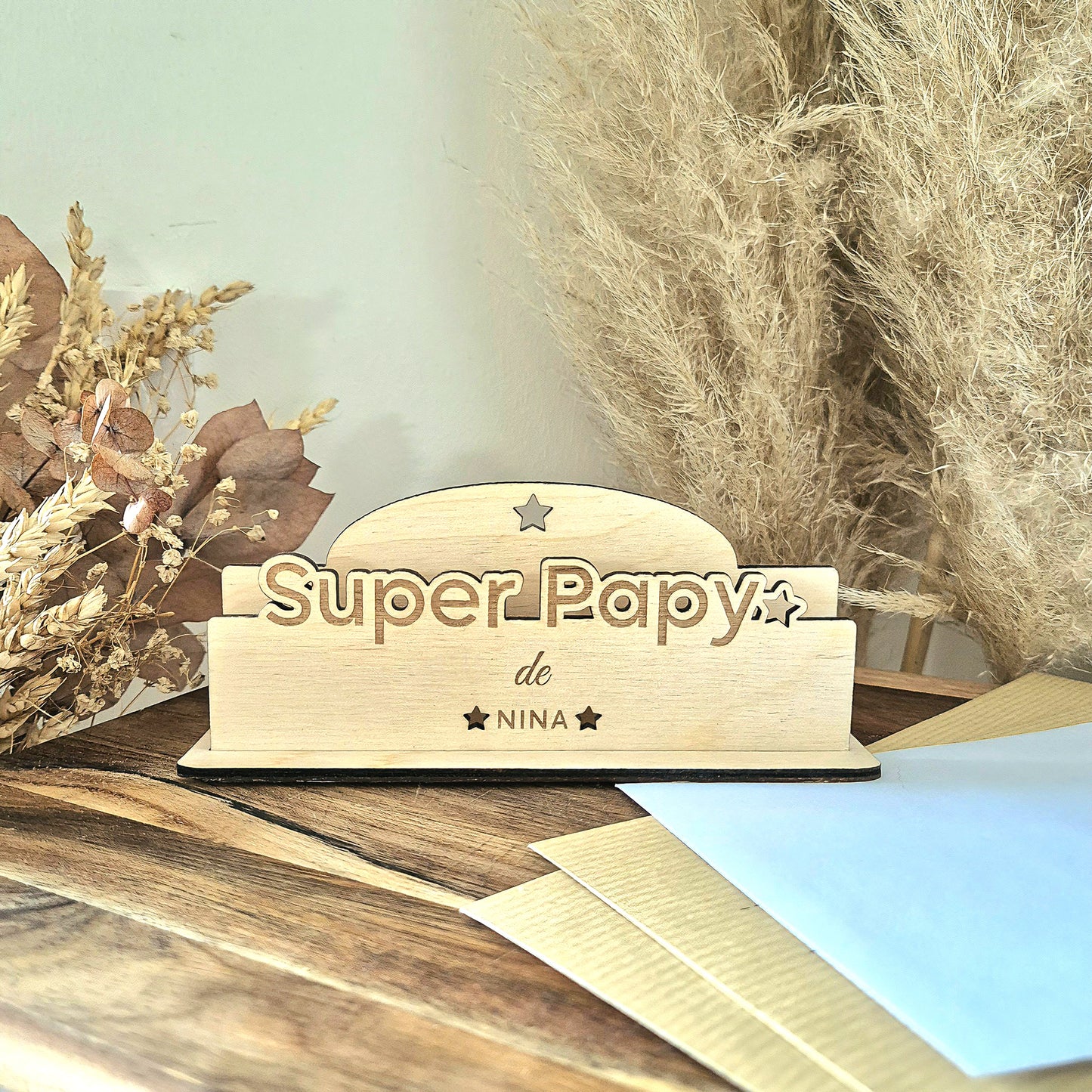 Support à courrier/photo personnalisé cadeau Papy