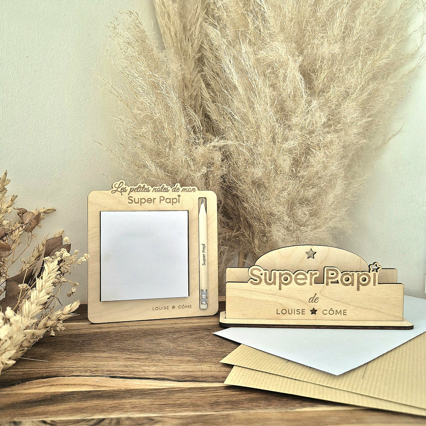 Support à bloc notes personnalisé cadeau Papy
