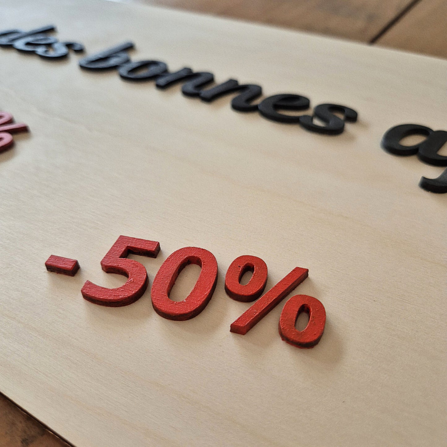 Pancarte sur-mesure pour boutique