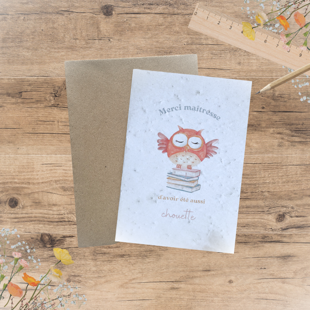 Carte à planter Maîtresse personnalisable