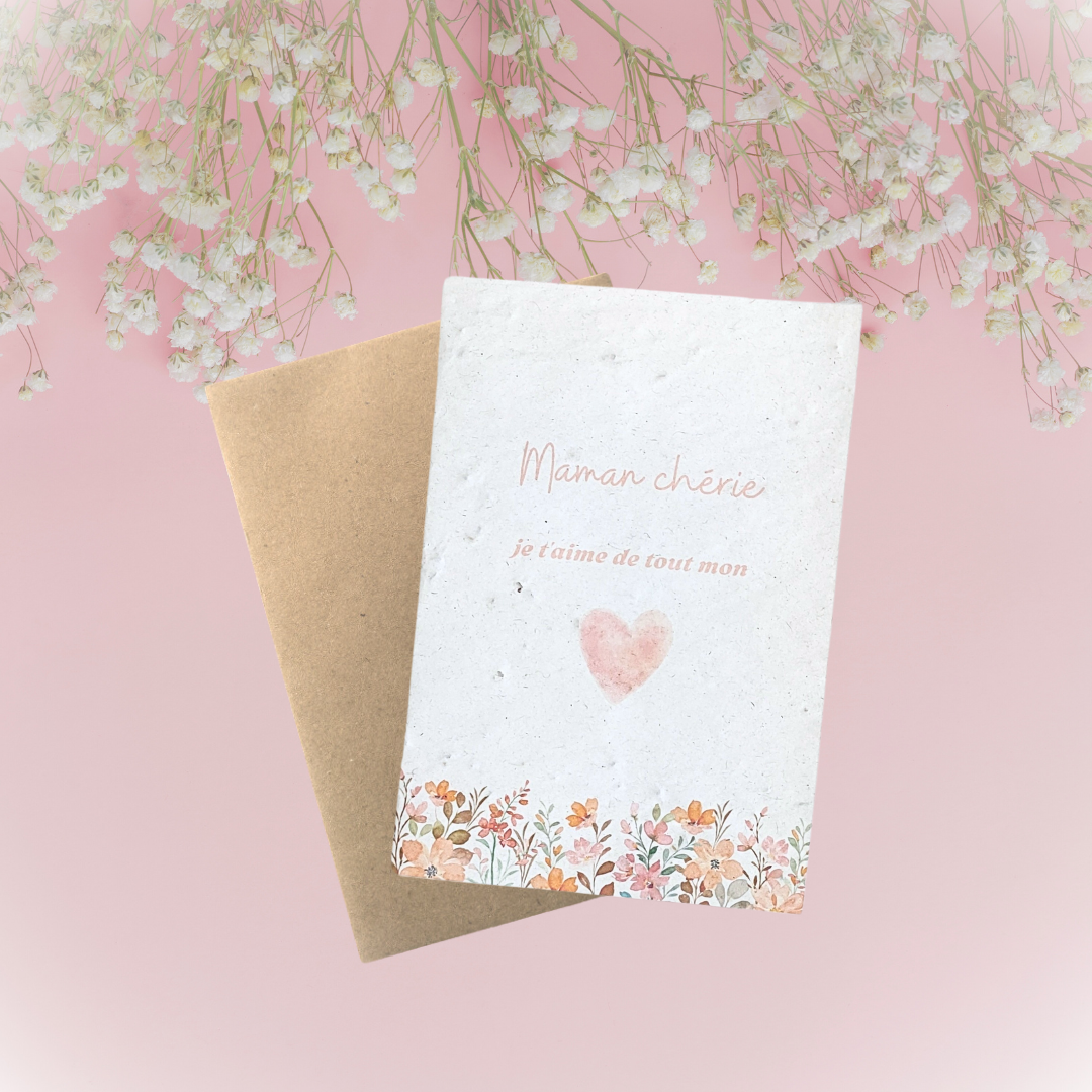 Carte à planter Maman chérie personnalisable