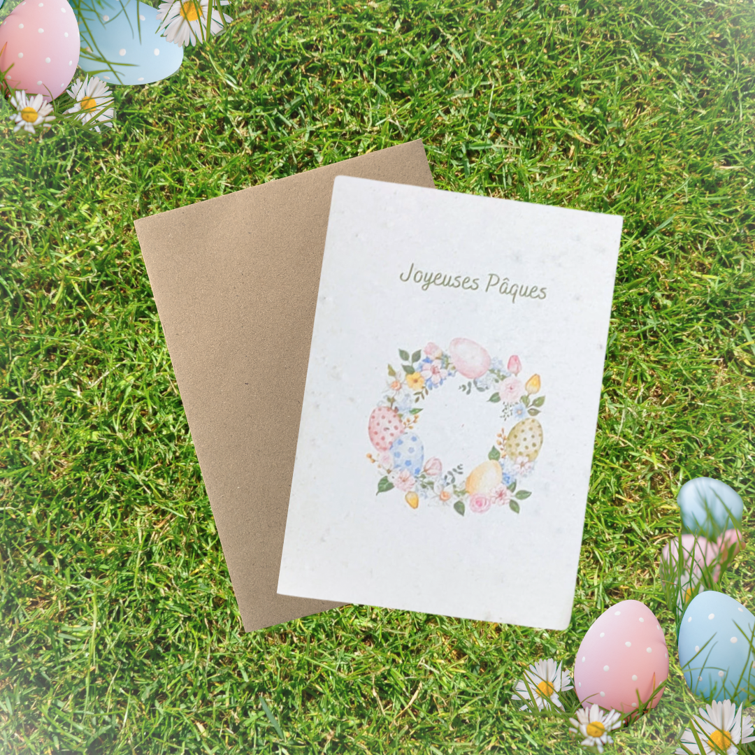 Carte à planter Joyeuses Pâques personnalisable