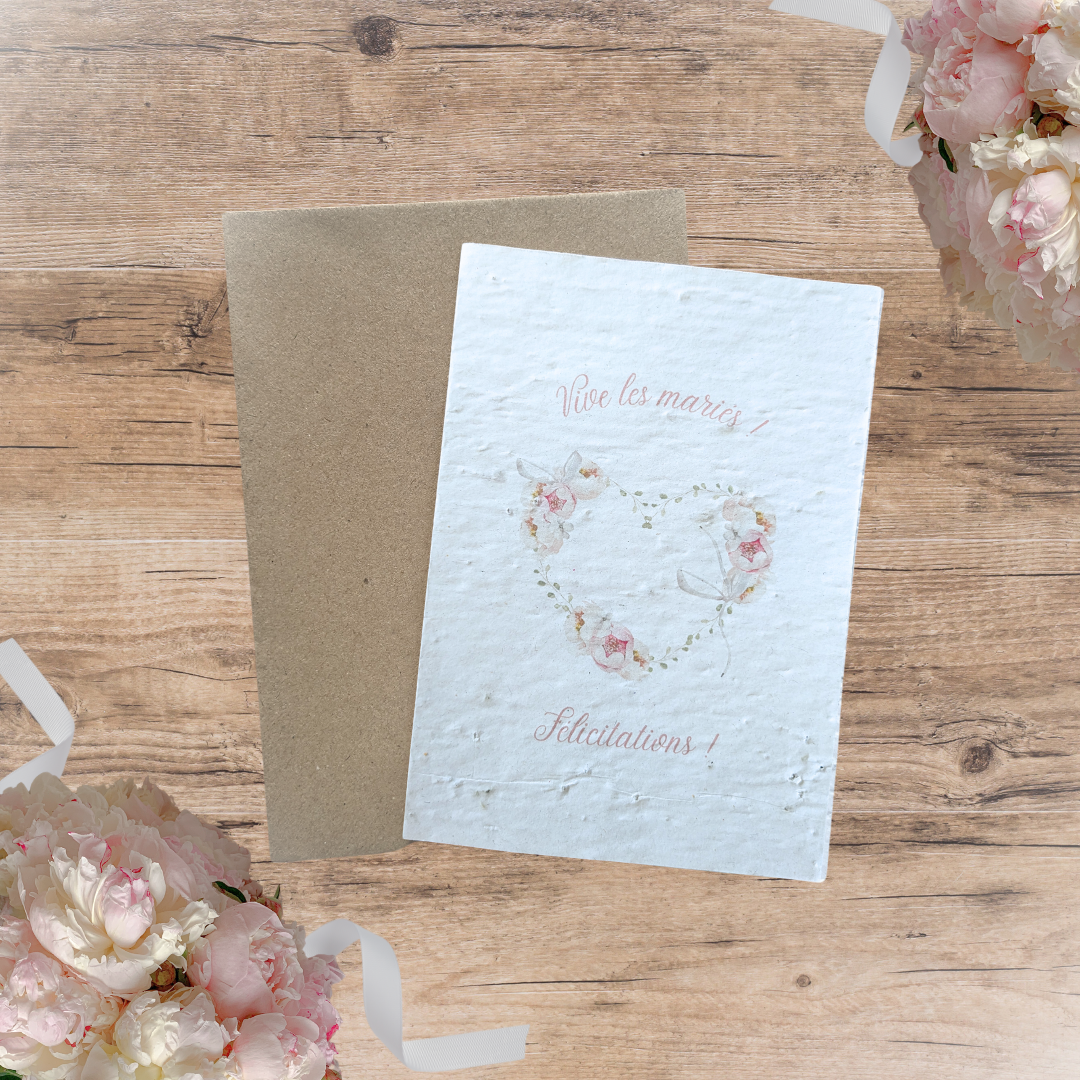 Carte à planter personnalisable Mariage
