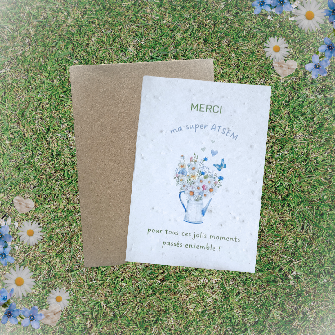 Carte à planter ATSEM personnalisable