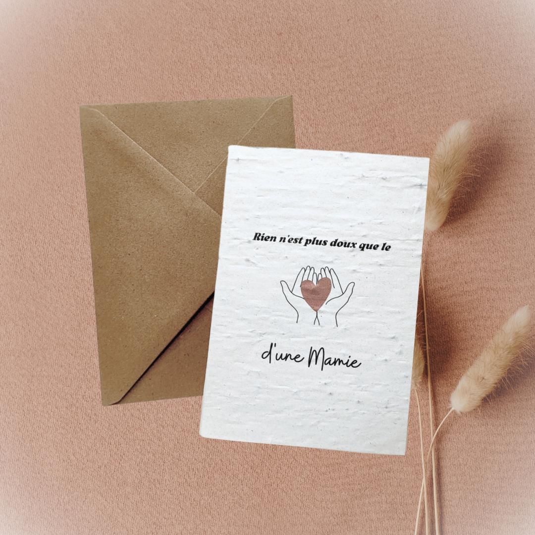 Carte à planter Mamie personnalisable