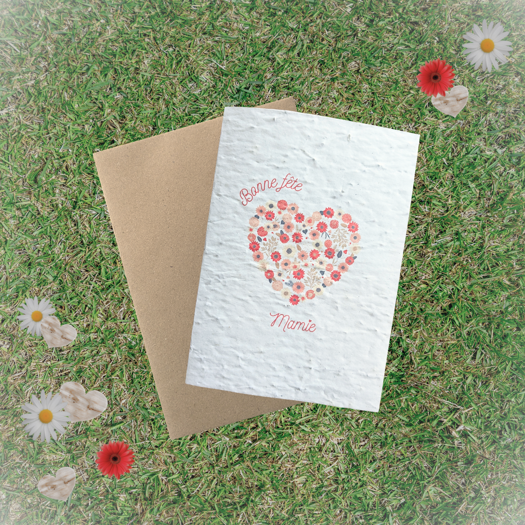 Carte à planter Bonne fête Mamie personnalisable