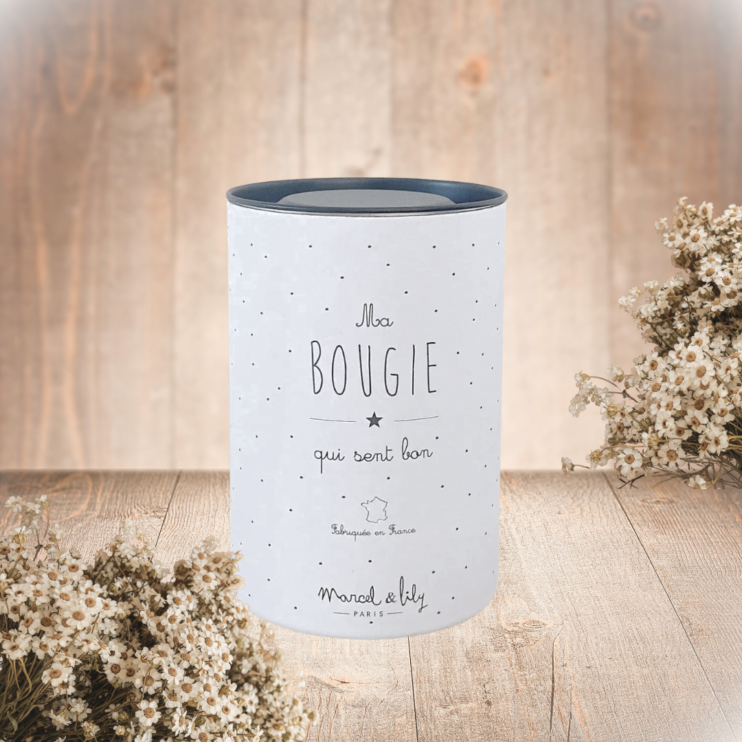 Bougie artisanale «La vie est remplie de p’tits bonheurs»