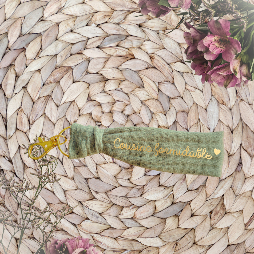 Porte-clés Cousine formidable personnalisable