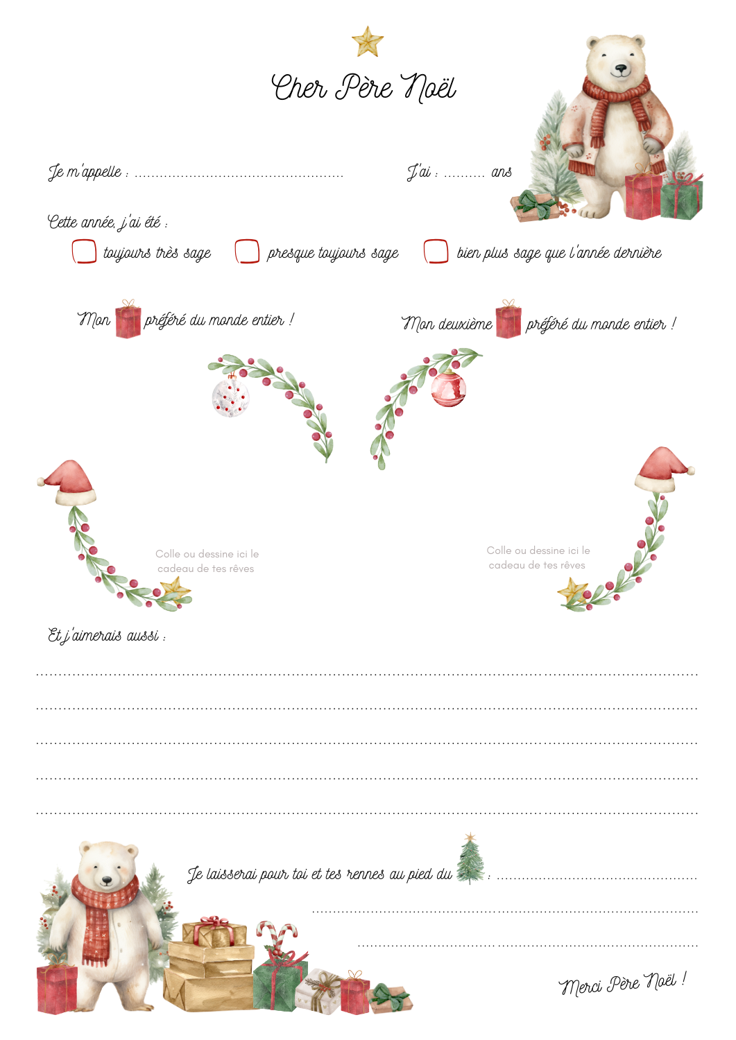 La lettre au Père Noël