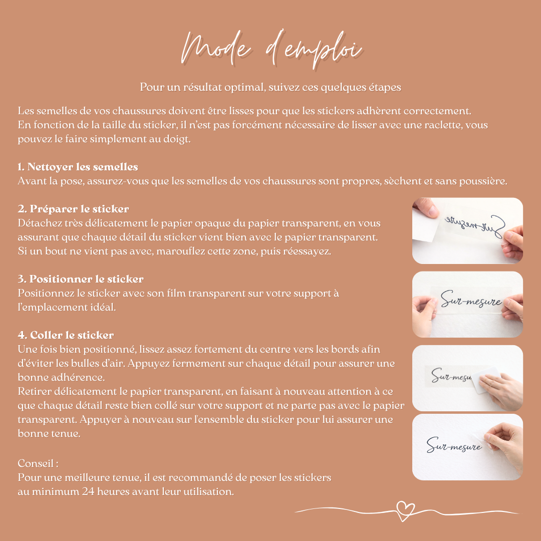 Sticker personnalisé nom de table - Mariage & Événement