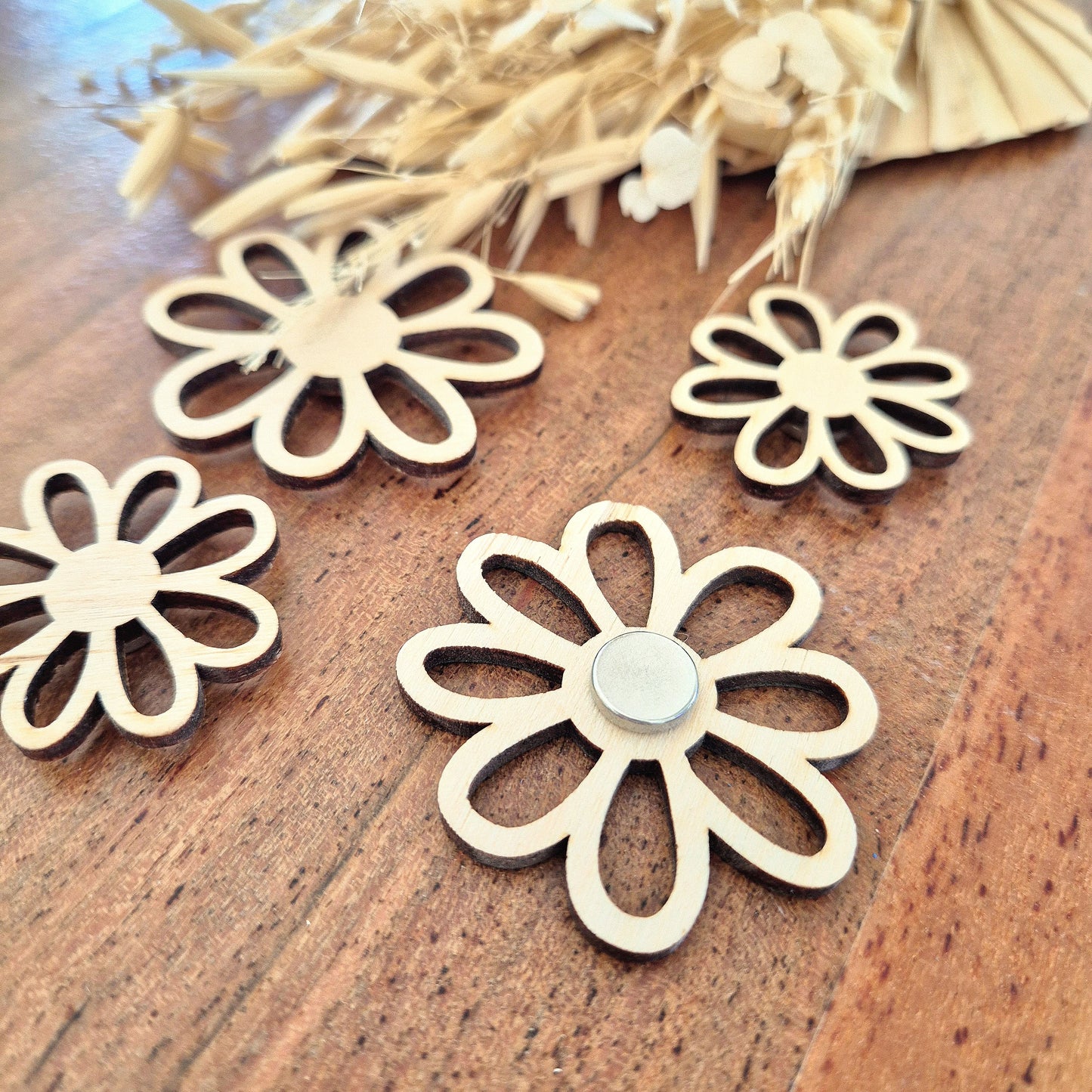 Lot de 4 magnets marguerites