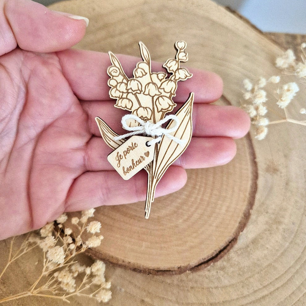 Magnet brin de muguet porte-bonheur