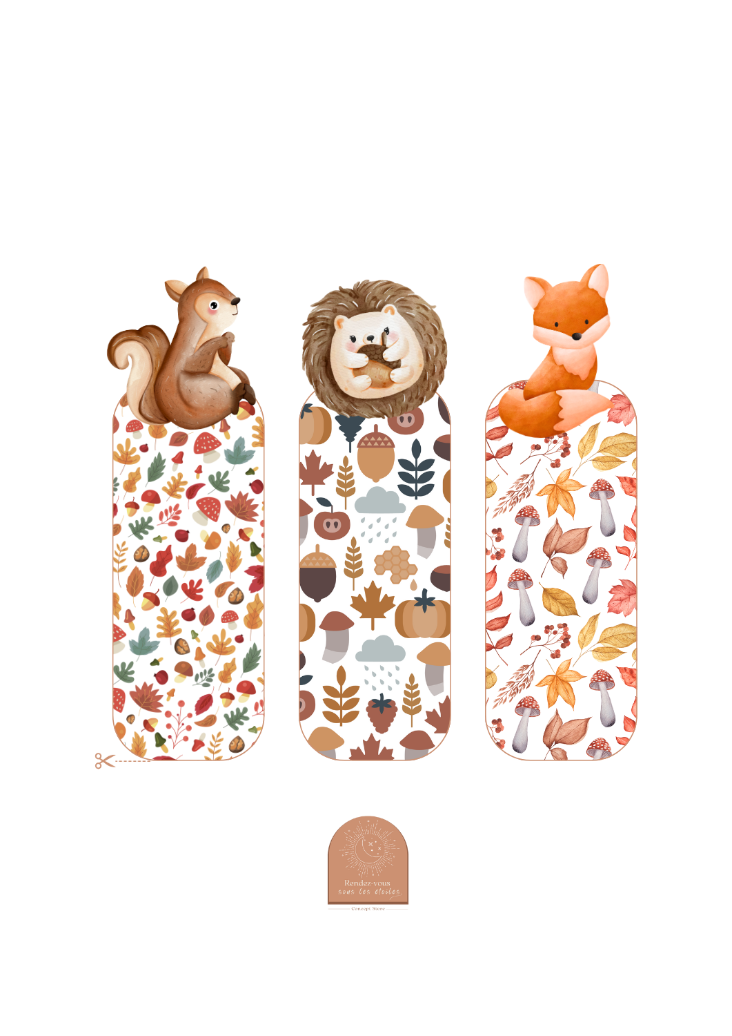 Les jolis marque-page d'automne pour les enfants !