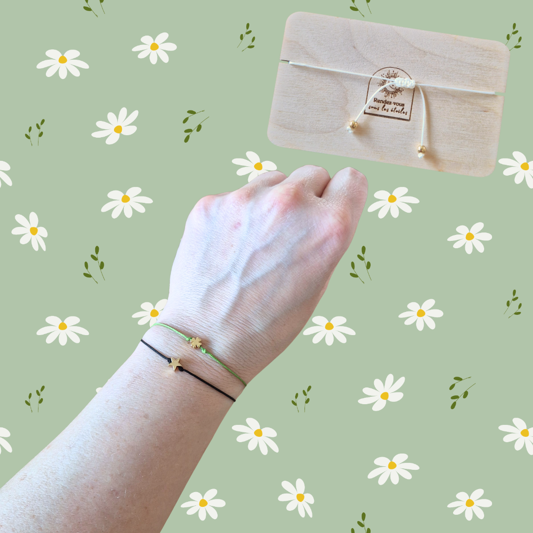 Carte bracelet message cadeau amitié