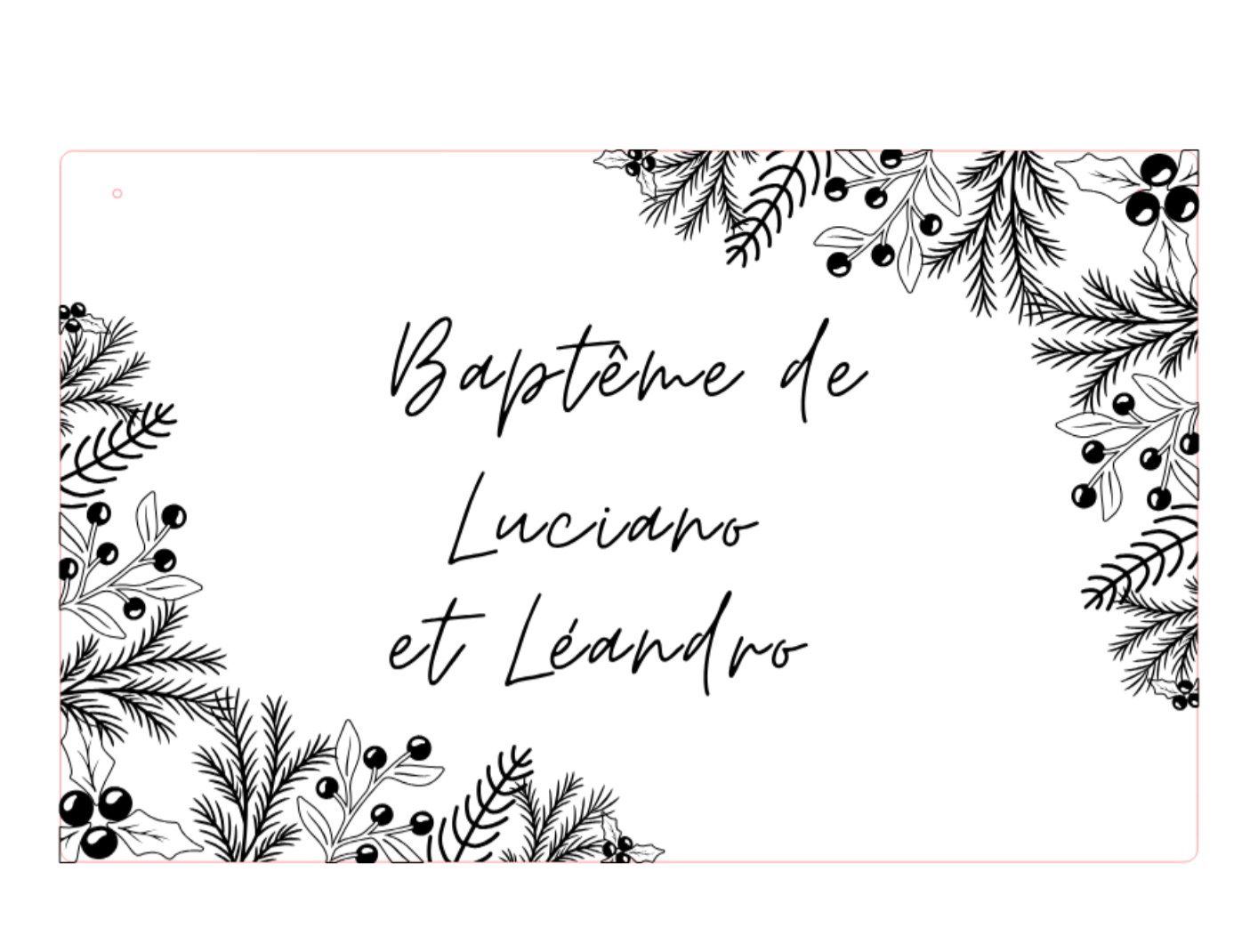 Pancarte personnalisée - Baptême