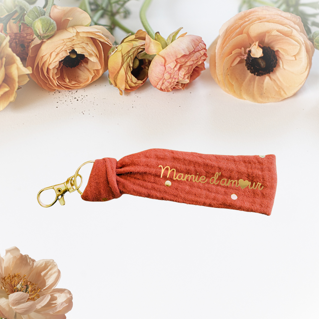 Porte-clés Mamie d'amour personnalisable