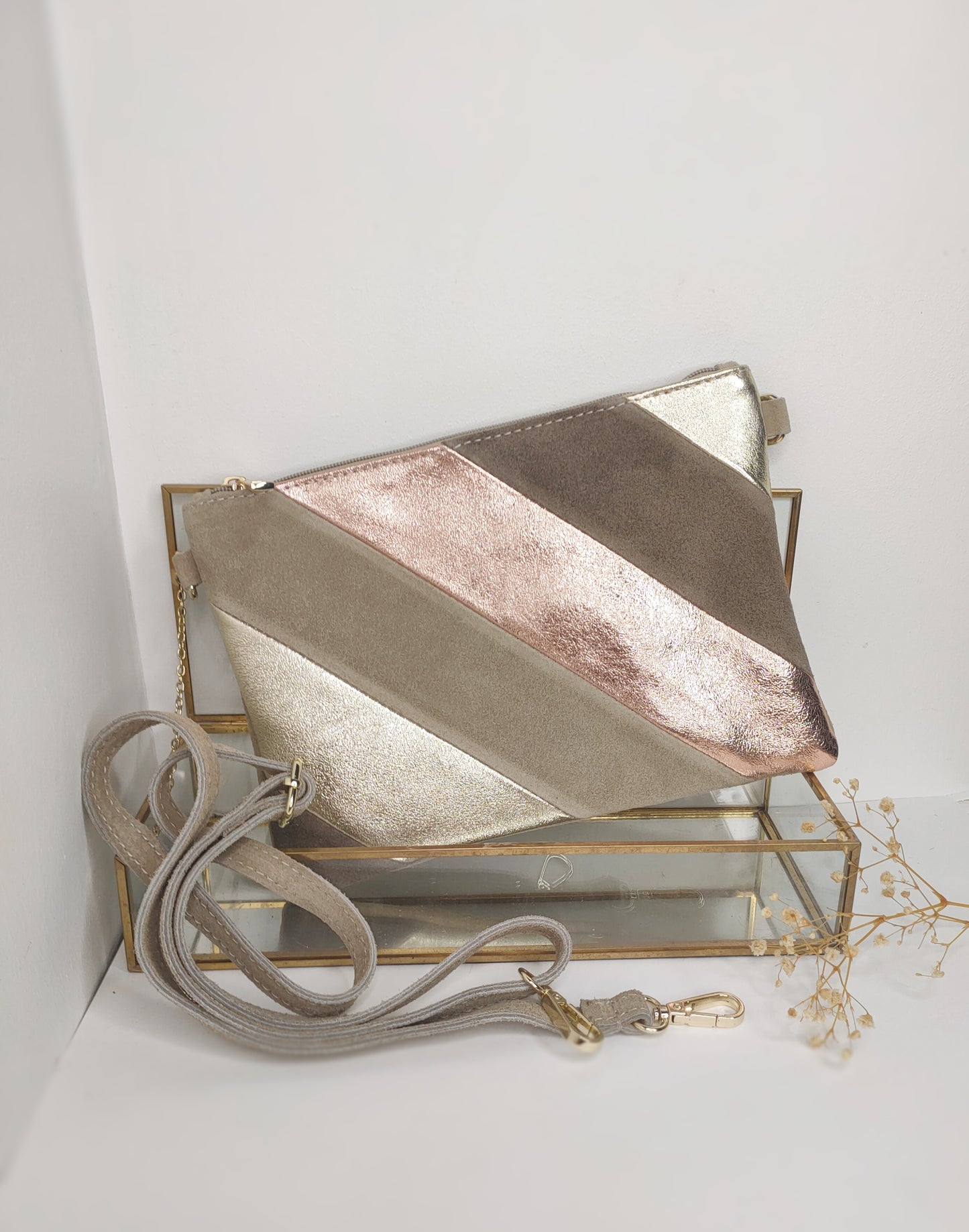 Pochette bandoulière en cuir