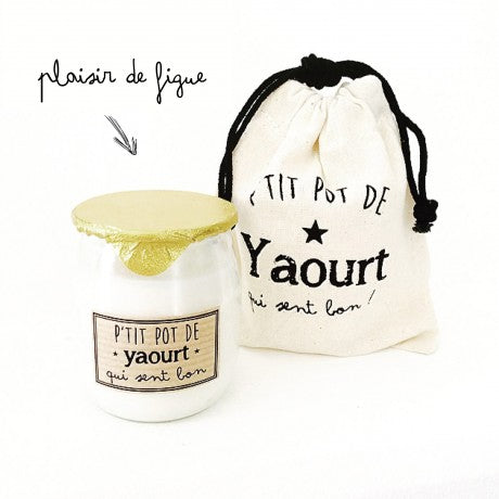 Bougie p’tit pot de yaourt figue Made in France