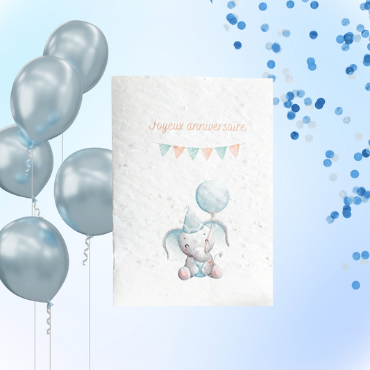 Carte à planter Joyeux anniversaire enfant personnalisable