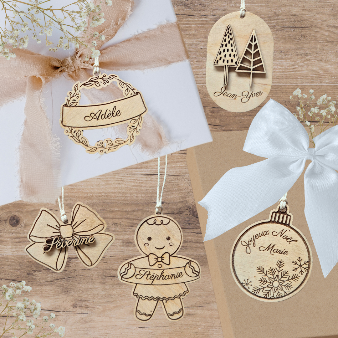 Étiquette cadeau personnalisée - Fêtes