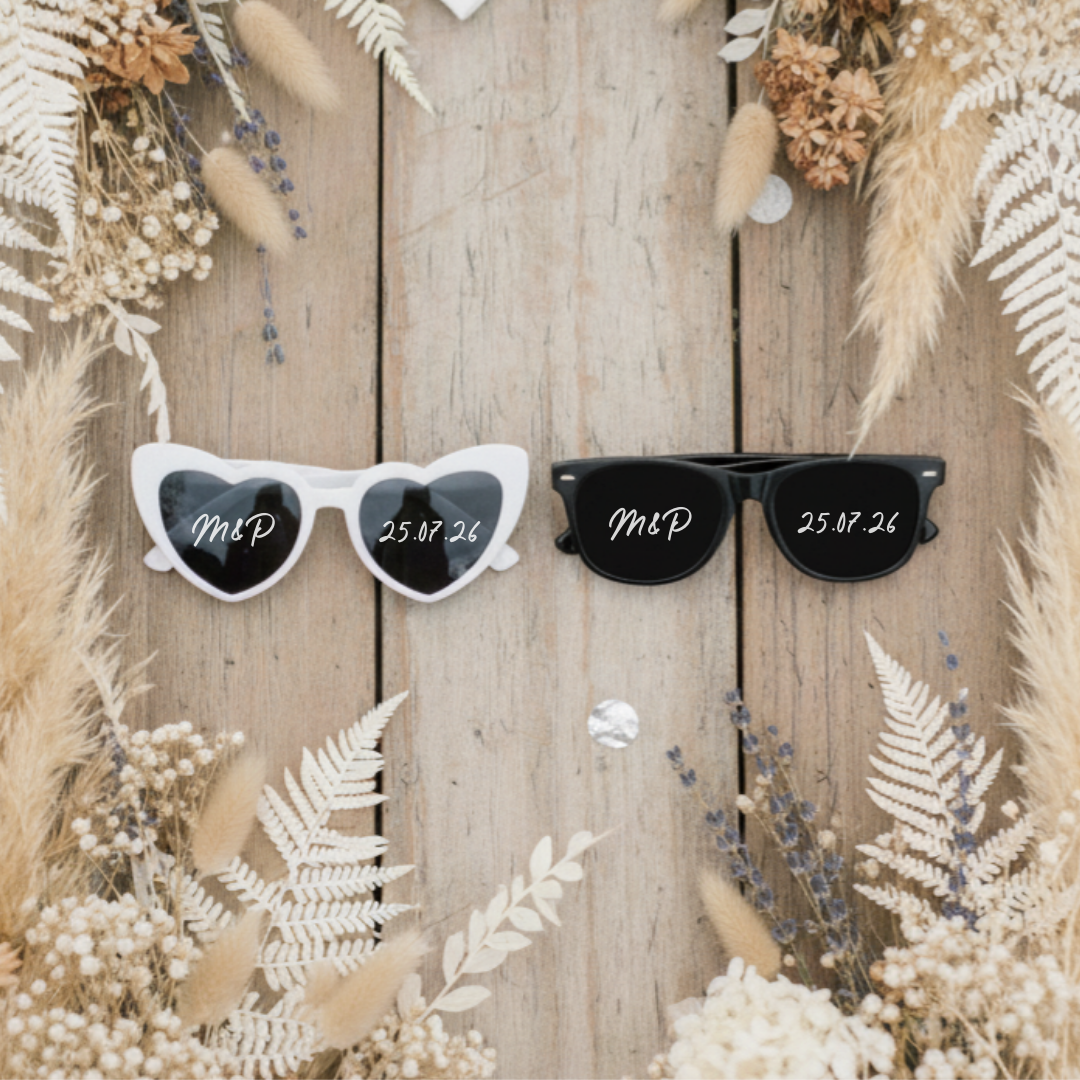 Lunettes personnalisées mariage - Le duo des mariés
