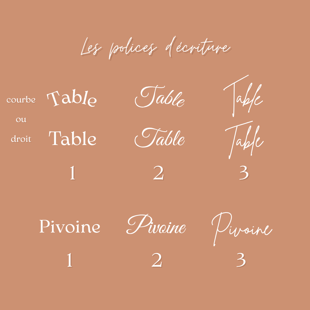 Sticker personnalisé nom de table - Mariage & Événement