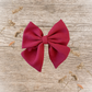 Barrette grand nœud ruban bordeau
