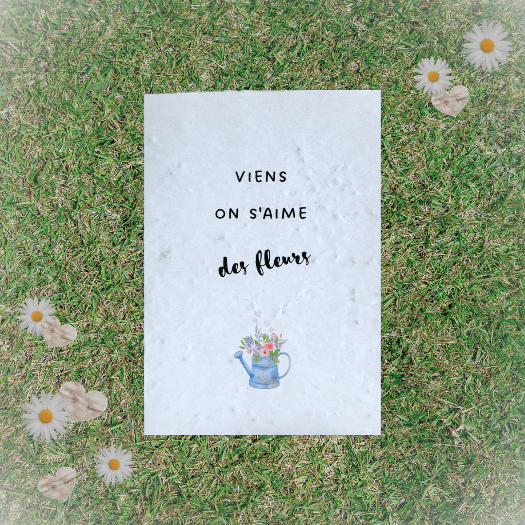 Carte à planter Viens on s'aime