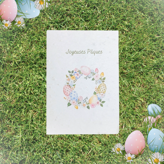 Carte à planter Joyeuses Pâques personnalisable