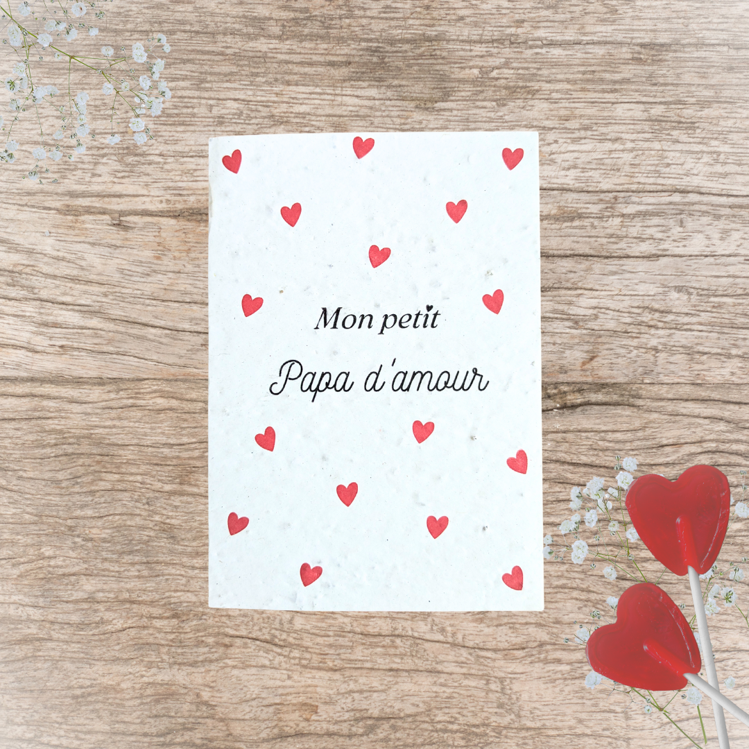 Carte à planter collection Amour Papa d'amour personnalisable