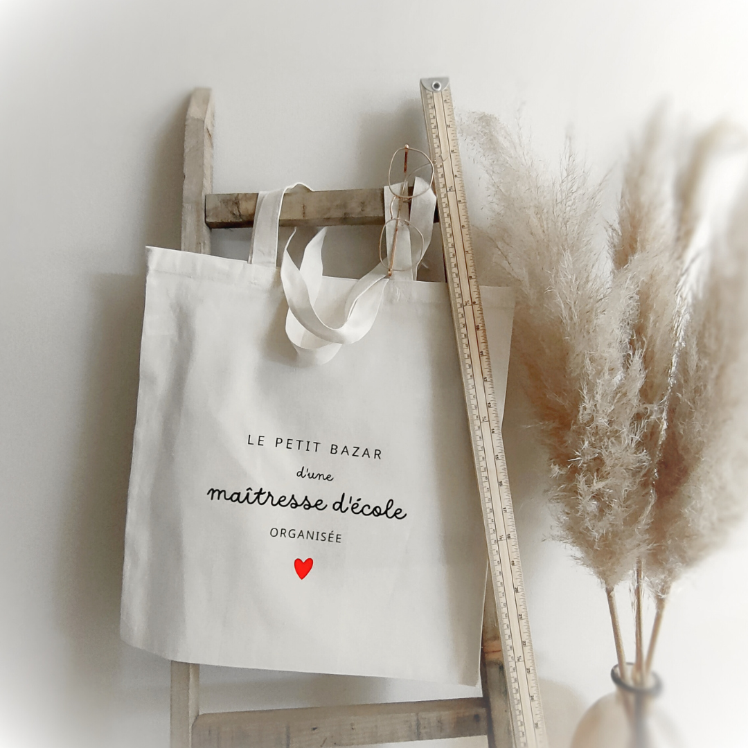 Tote-bag cadeau maîtresse - Le petit bazar