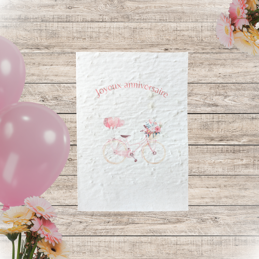 Carte à planter Joyeux anniversaire personnalisable